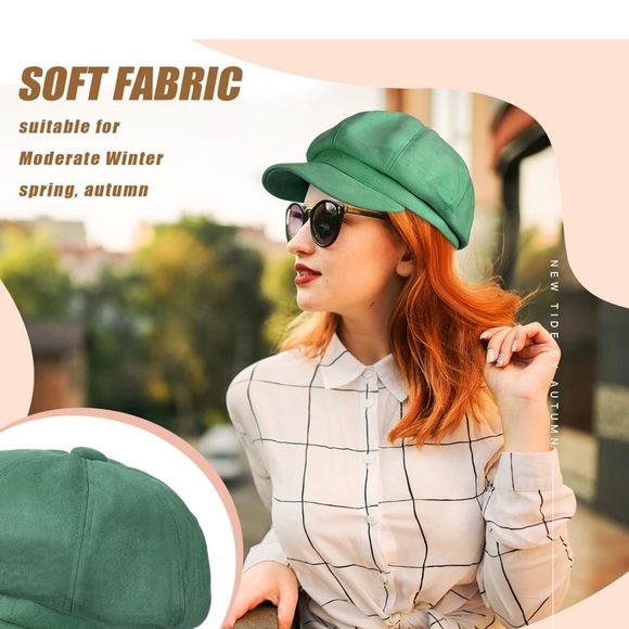 Warm 6 Pcs Newsboy Cap Warm Wool Visor Beret Hats Soft Vintage Baker Boy Hat - Picture 2 of 4